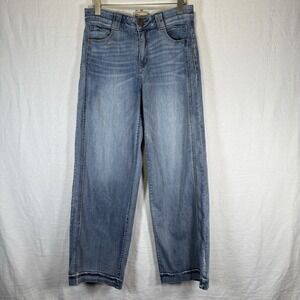 Women's Democracy Ab Solution Size 6 Wide Leg Jeans Stretch Waist Tummy Control